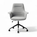 Chaise de bureau pivotante en tissu gris avec accoudoirs dimensions 60 x 60 x 90cm