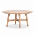 Table basse ronde en bois naturel 100 x 100 x 45cm pour salon