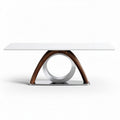 Table à manger en bois et métal design moderne 180 x 90 x 75cm