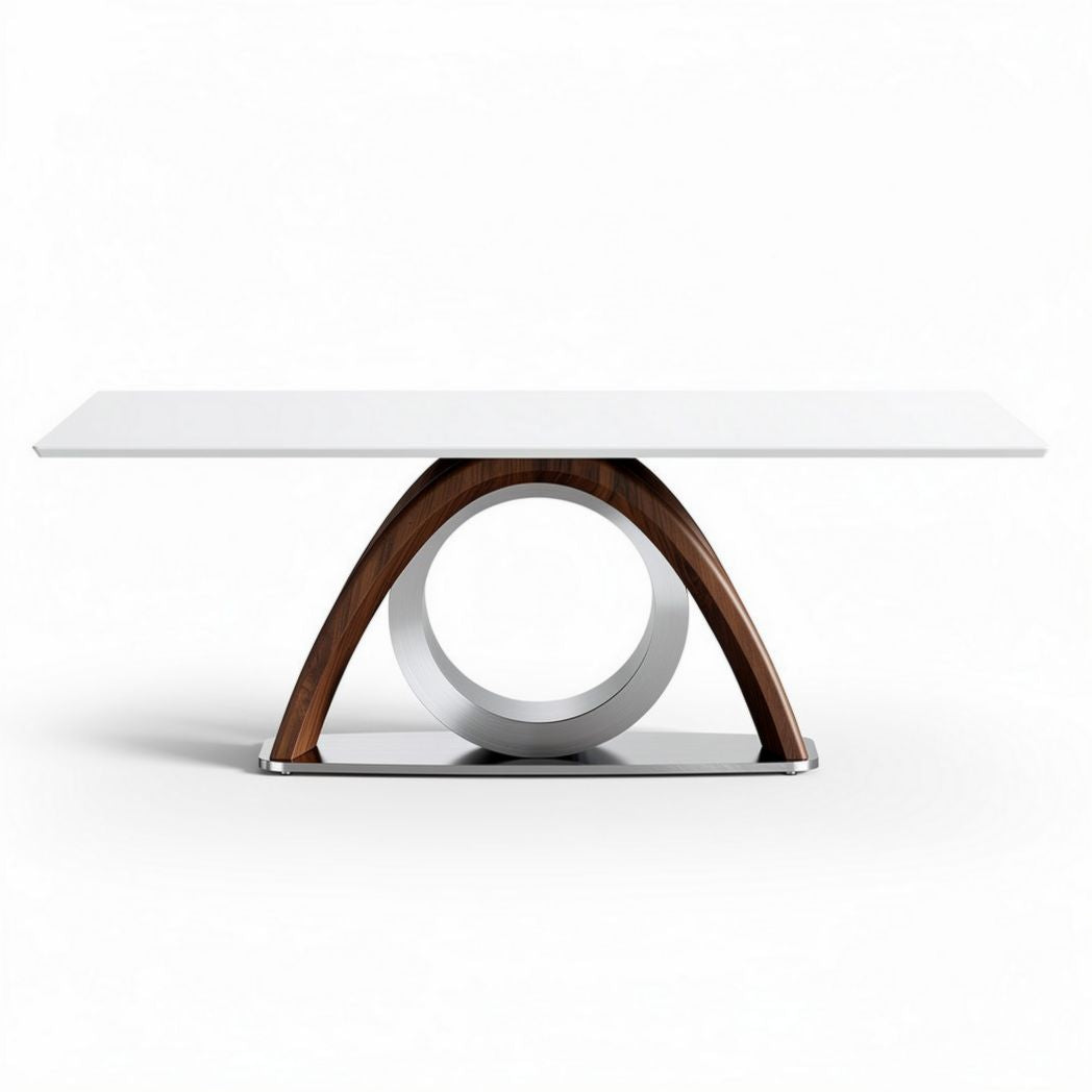 Table à manger en bois et métal design moderne 180 x 90 x 75cm